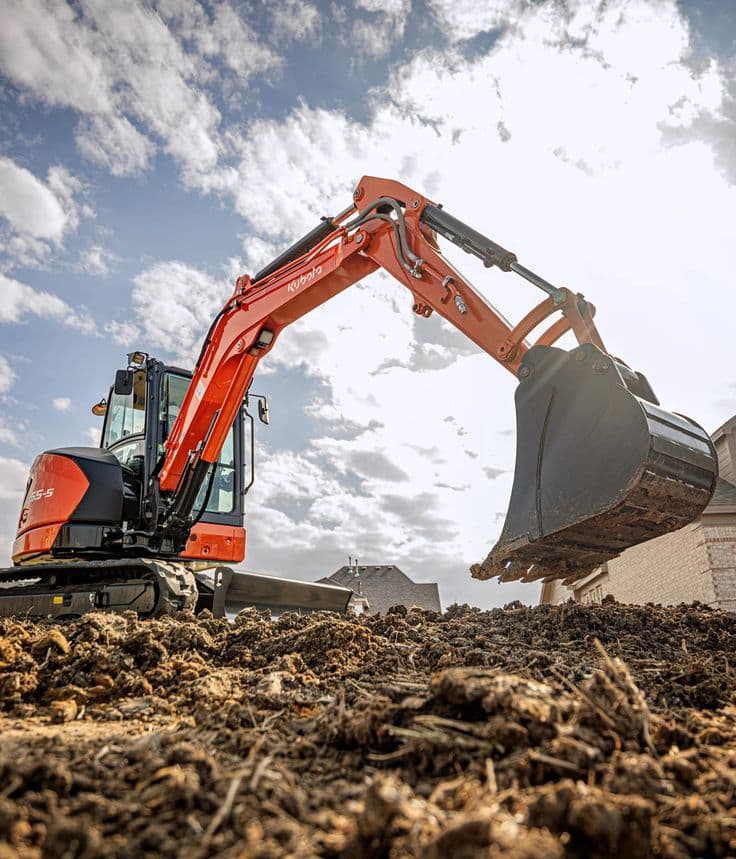 Kubota U50-5S Mini Excavator | 5-Ton Zero Tail Swing Compact Digger
