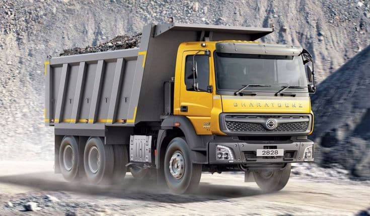 BharatBenz 10-Wheeler Tipper | Heavy-Duty 28-Ton Payload Dump Truck rental Bhubaneswar โ RentMyMachine